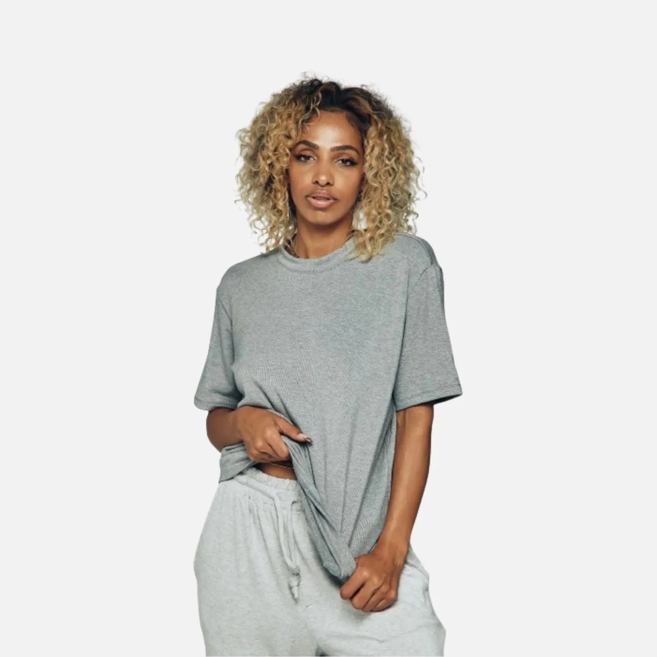 HUG ME TEE Grey Stone