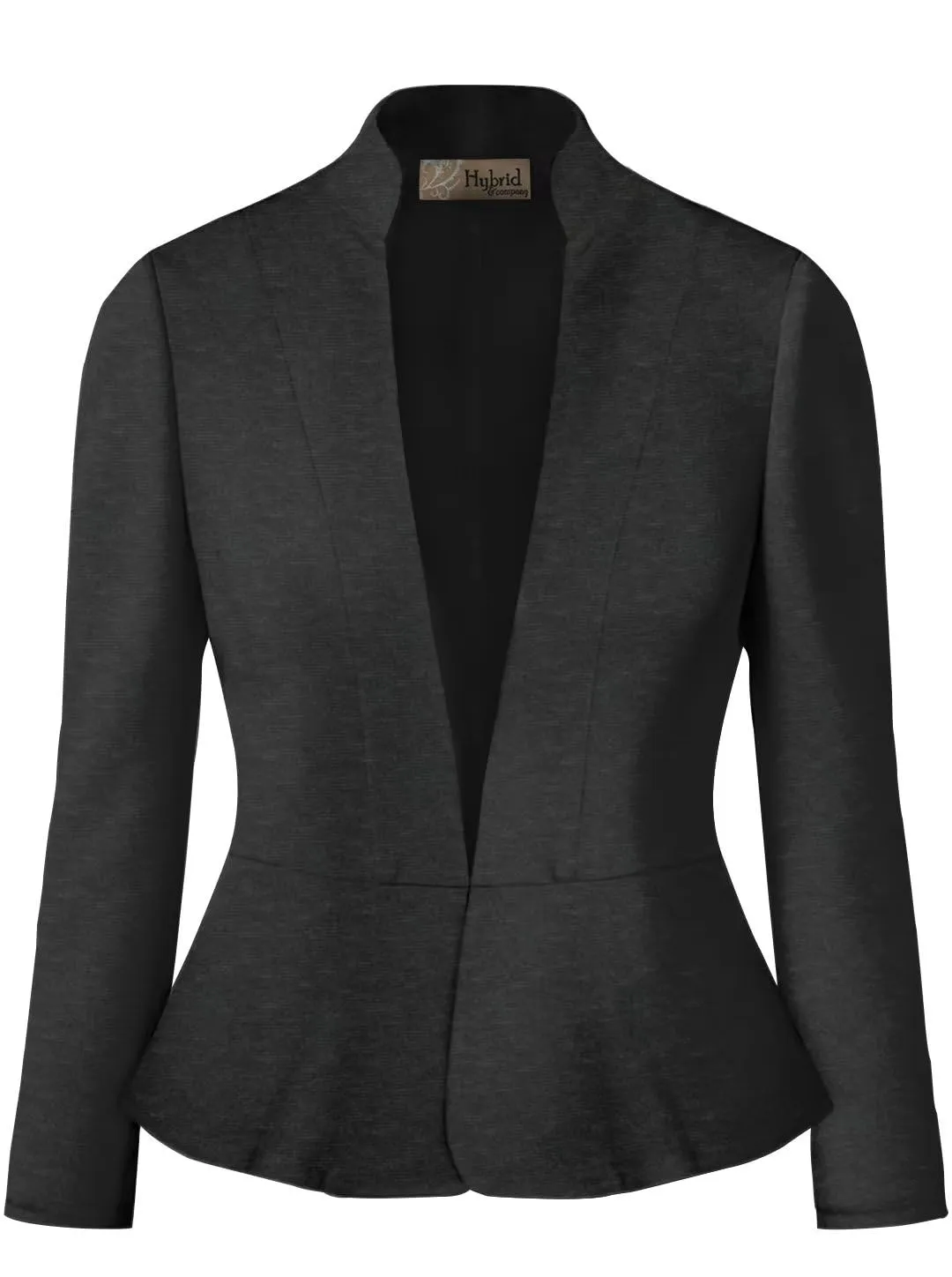 Hybrid & Company Women Super Comfy Ponte Office Blazer JK1135 1073T CHARCOAL L