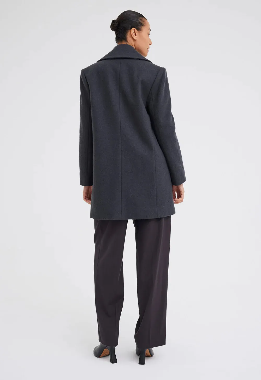 Jac   Jack Pagoda Merino Wool Blazer in Steelo