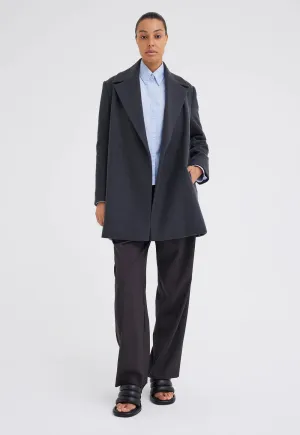 Jac   Jack Pagoda Merino Wool Blazer in Steelo