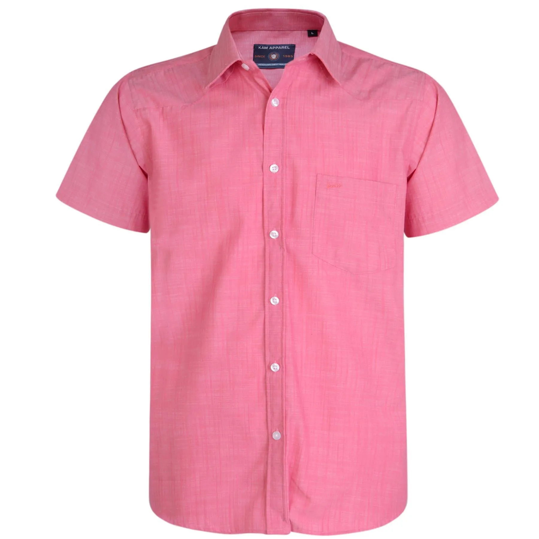 KAM Mens Big Size Smart Casual Semi Plain Shirts (6182), 3 Colour Options