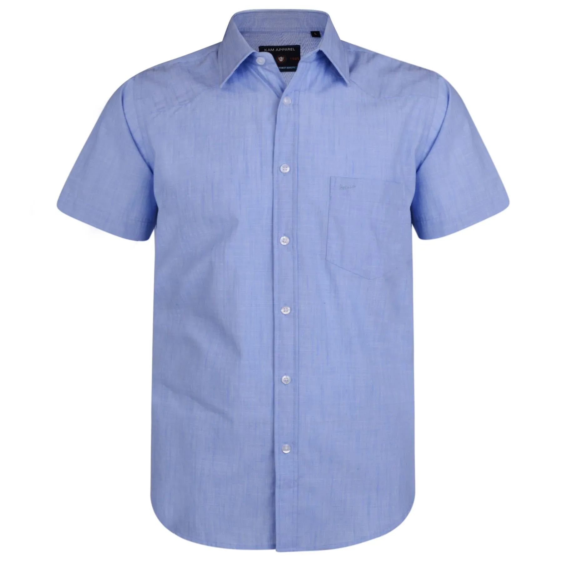KAM Mens Big Size Smart Casual Semi Plain Shirts (6182), 3 Colour Options
