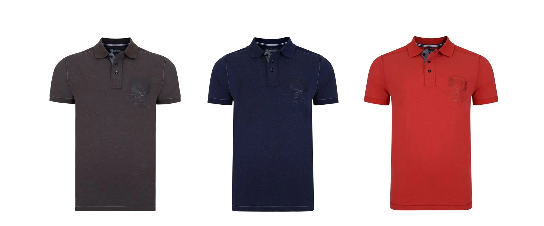 KAM Pure Cotton Mens Jersey Polo With Digital Print (5118)