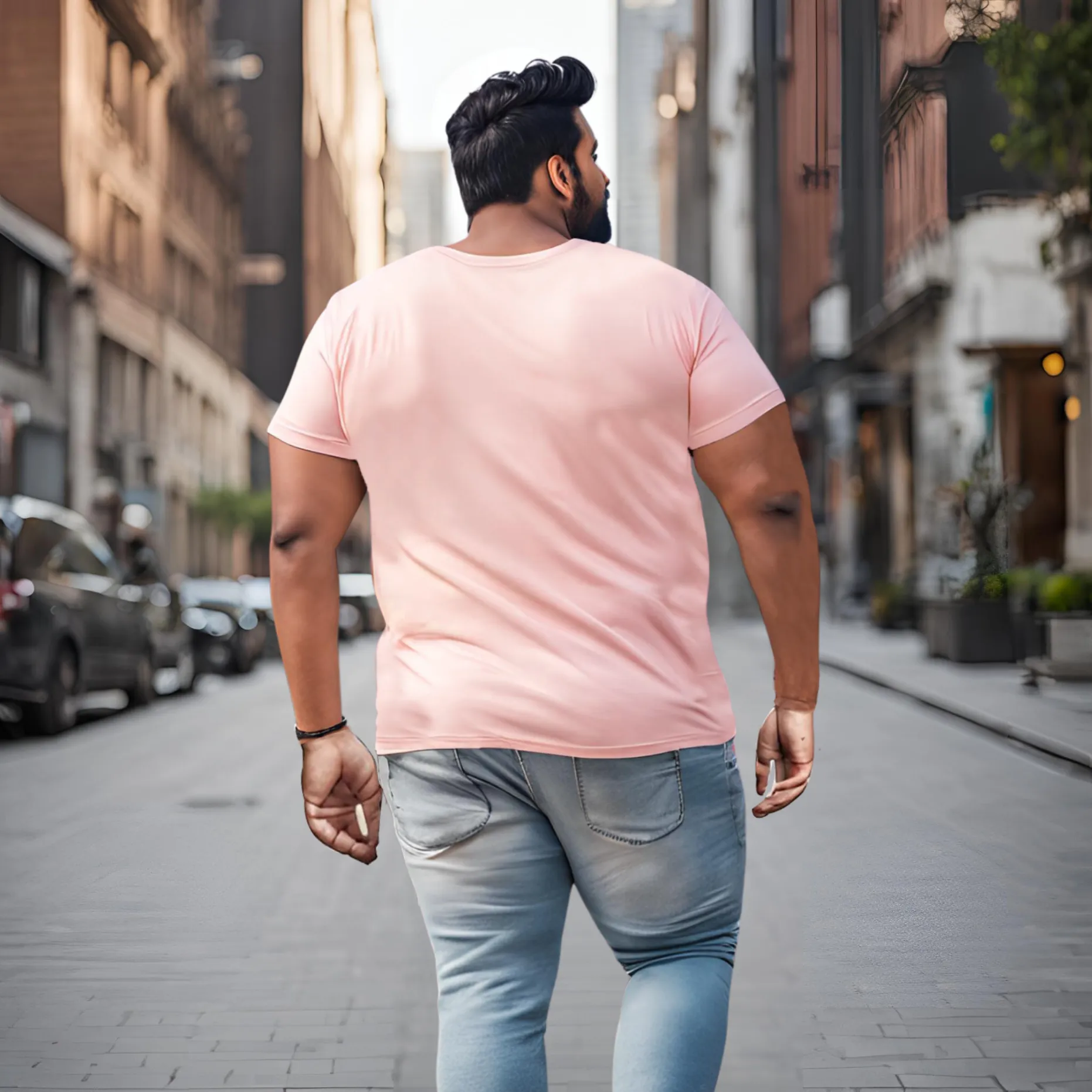 KART BLACK Men's Plus Size Rock And Roll Printed T-Shirts