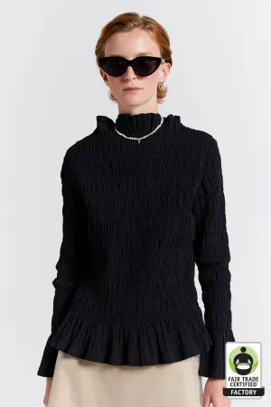 Keiko Organic Cotton Top Black