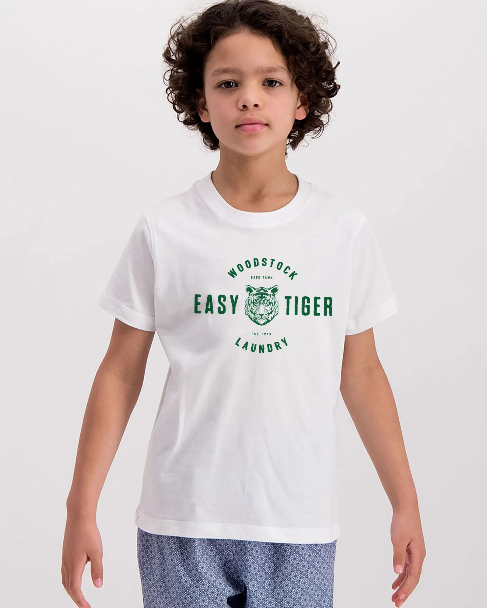 KIDS TEES T-SHIRT - EASY TIGER GREEN