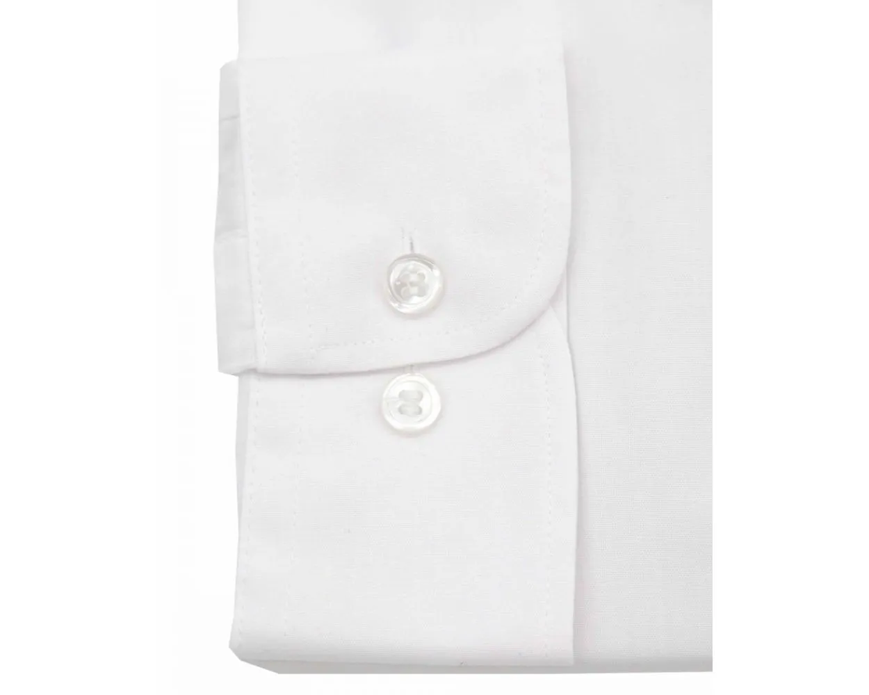 King Sze Classic Easy Care Long Sleeve Shirt - White