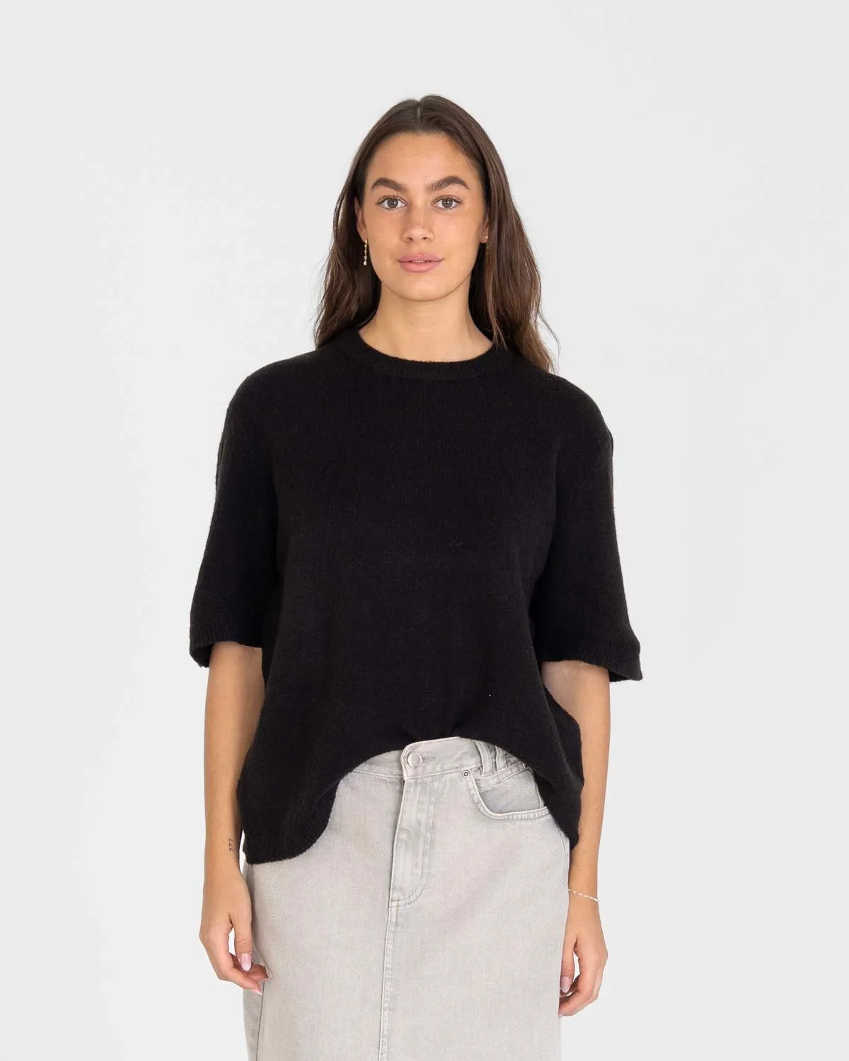 Knitted T-shirt Black