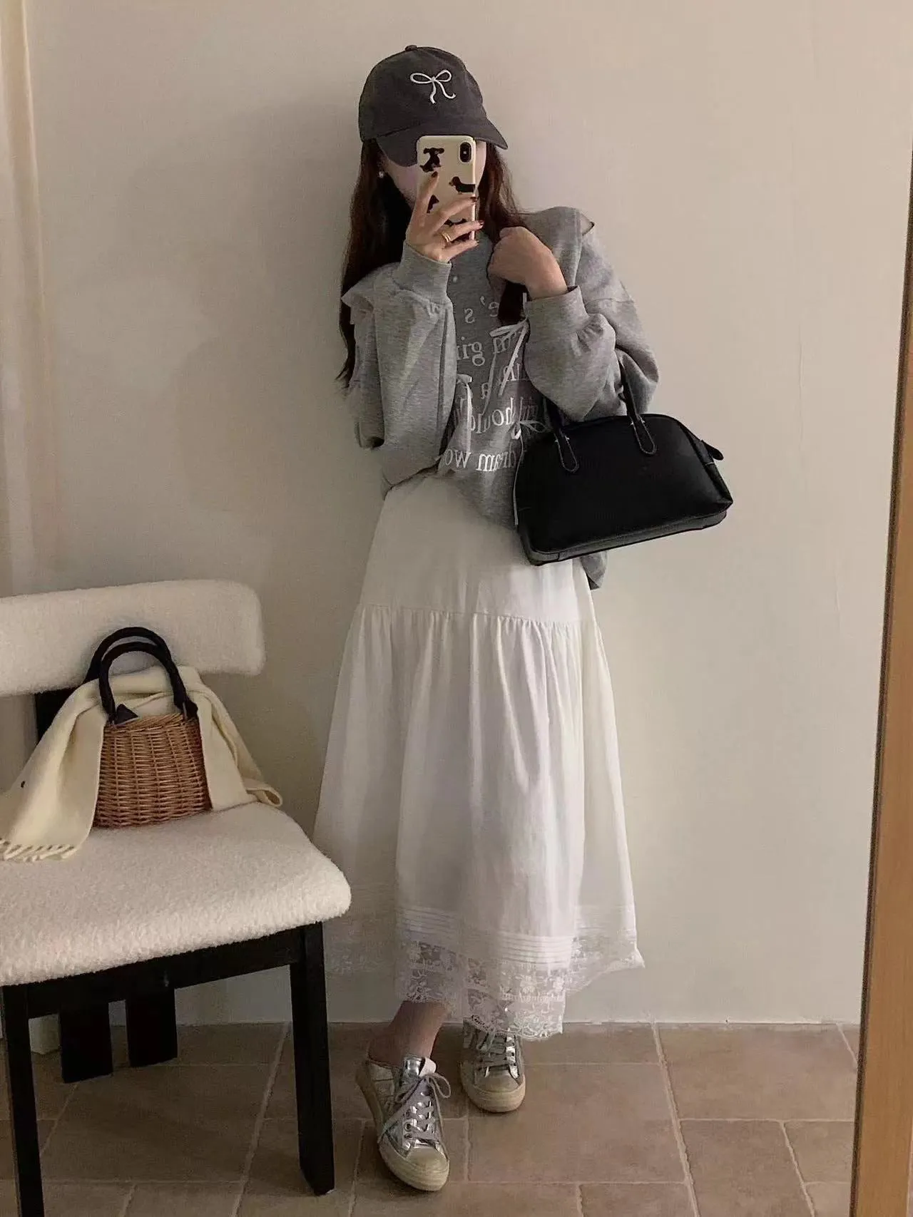 Korean casual loose skirt