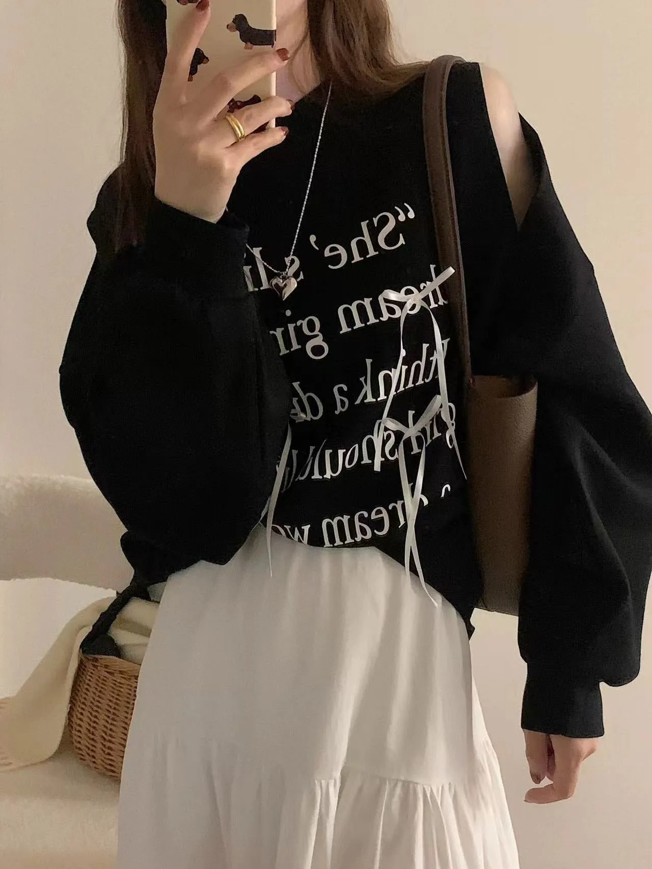 Korean casual loose skirt