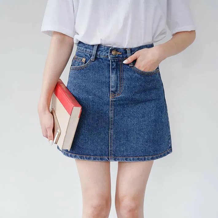 Korean High-Waisted Short Skirt