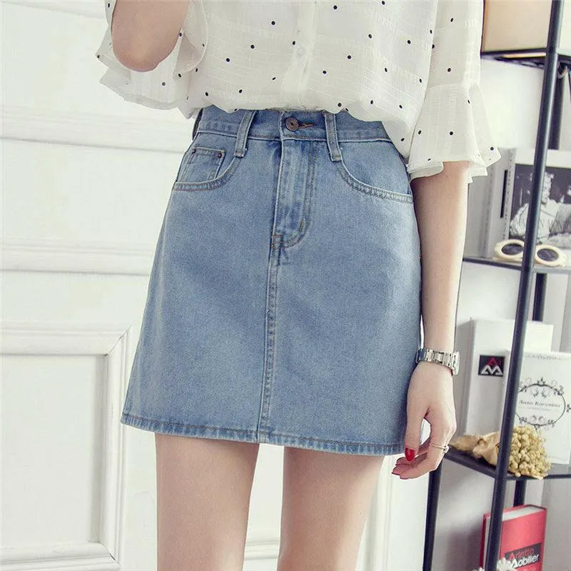Korean High-Waisted Short Skirt