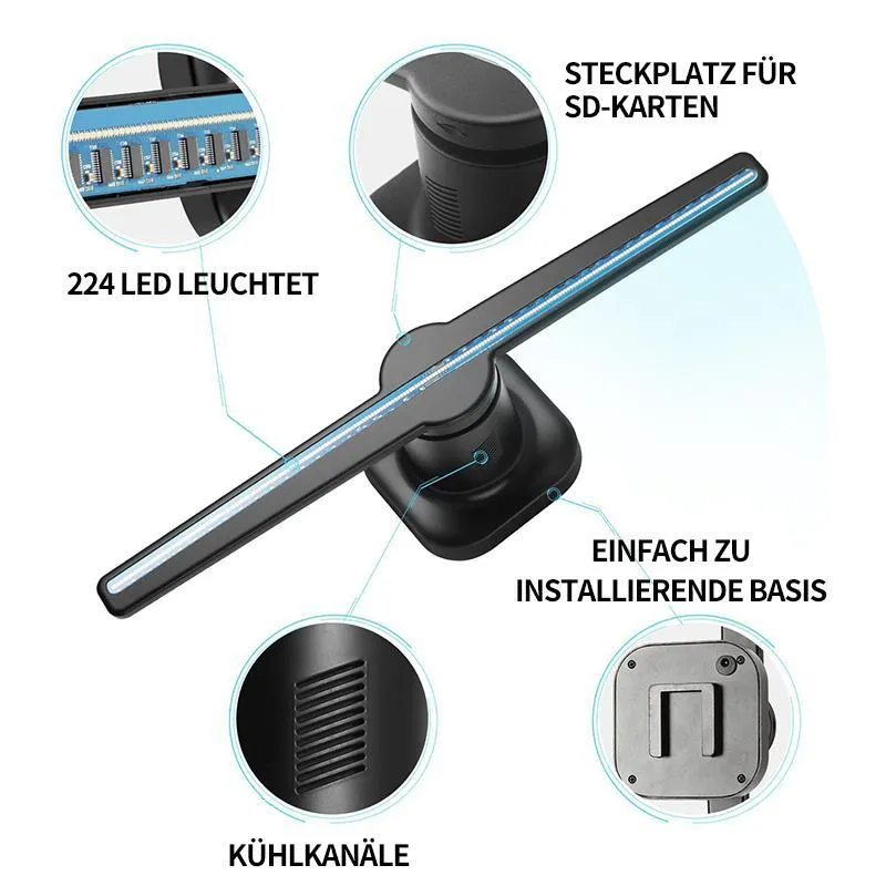 Kreative 3D Holografische Werbeanzeige