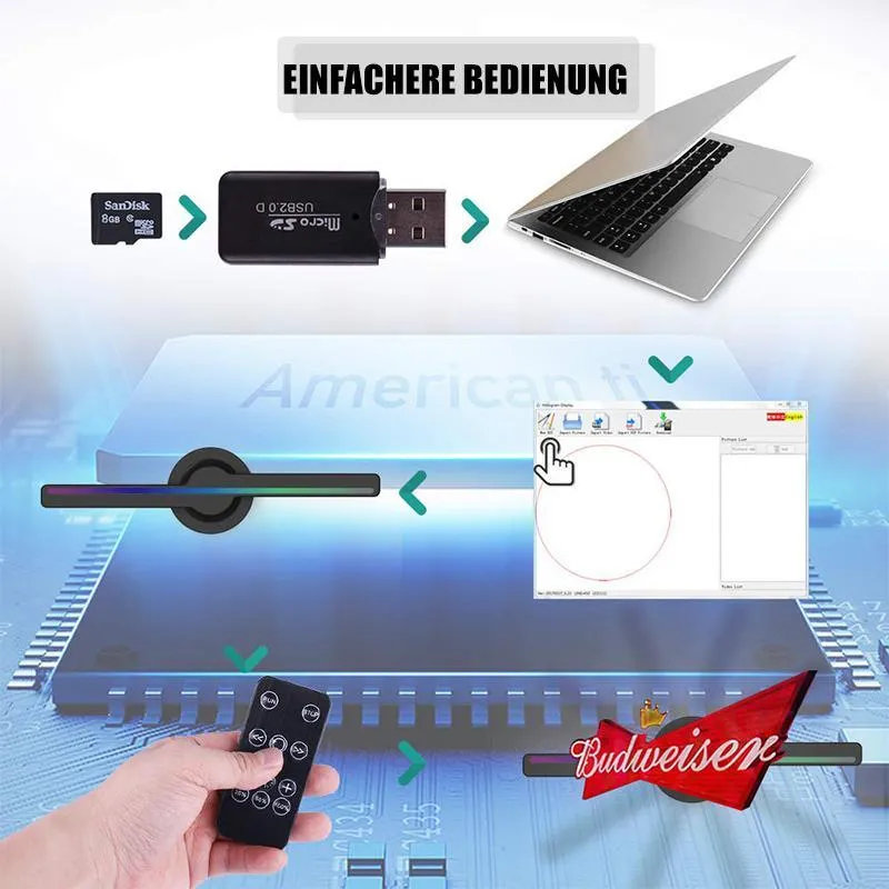 Kreative 3D Holografische Werbeanzeige