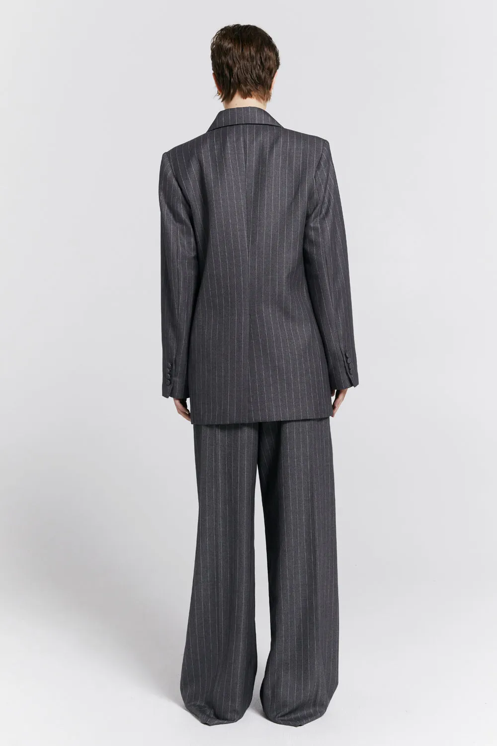 Kyoto Double Breasted Jacket Charcoal