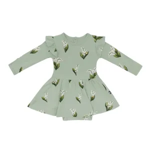 Kyte Baby Long Sleeve Twirl Bodysuit Dress - Thyme Lily