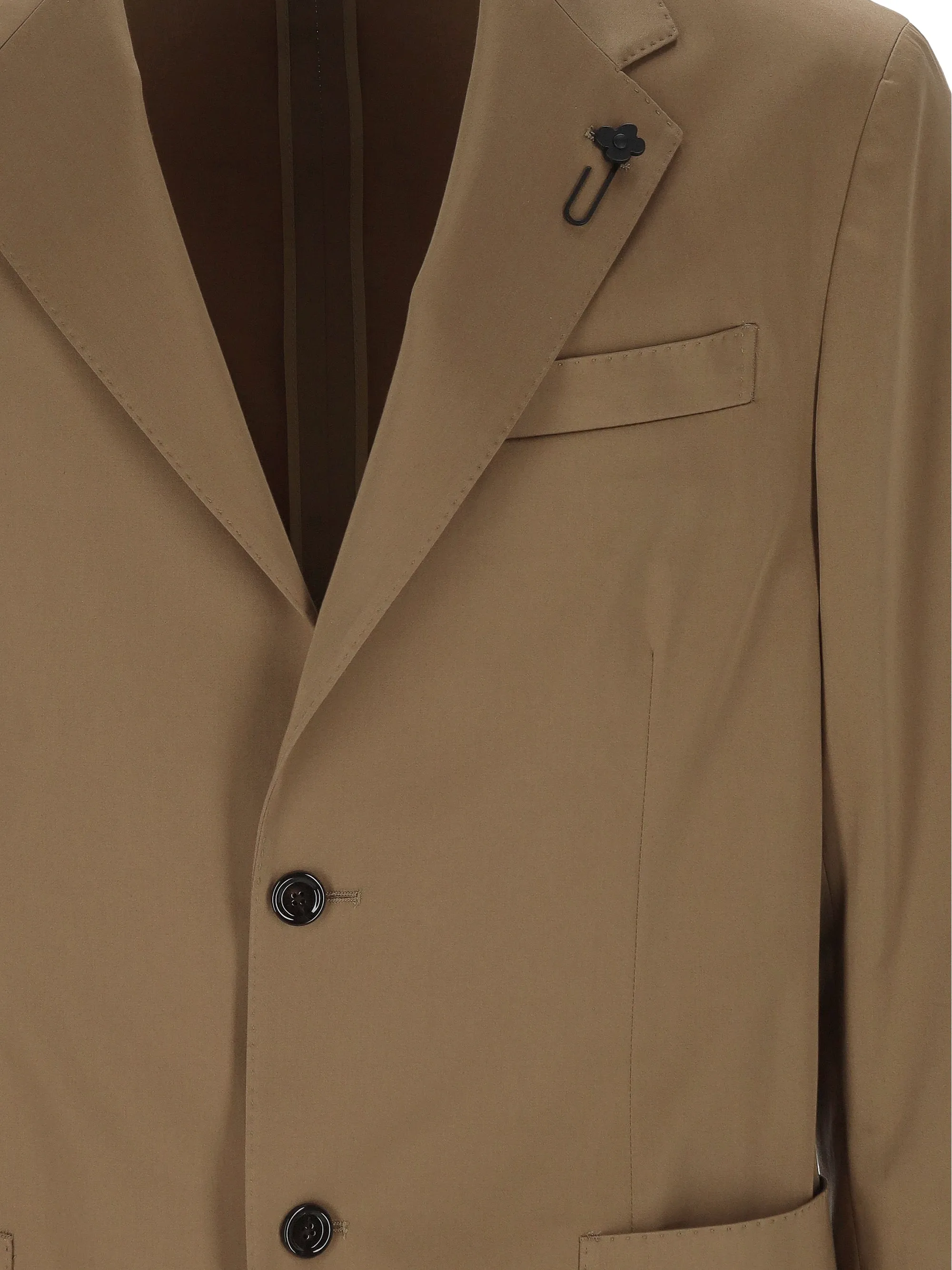 Lardini Brown Jacket Single Breasted Jacket