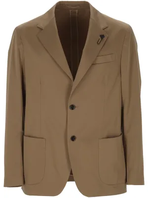 Lardini Brown Jacket Single Breasted Jacket