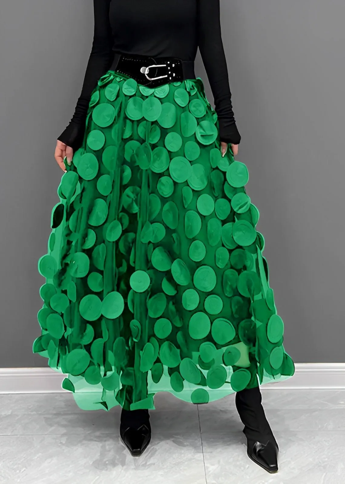 LAURA | Black Polka Dot Skirt