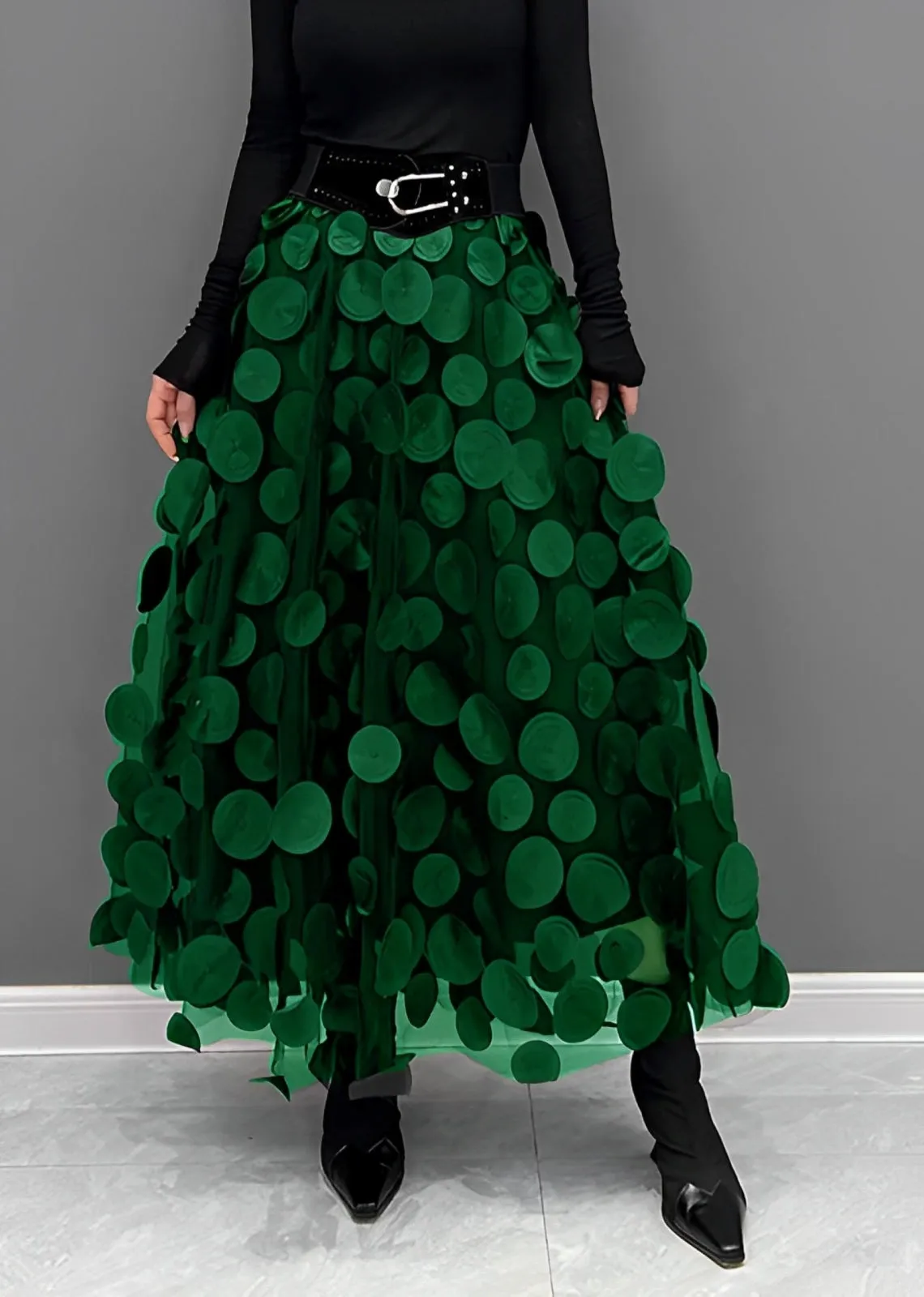 LAURA | Black Polka Dot Skirt