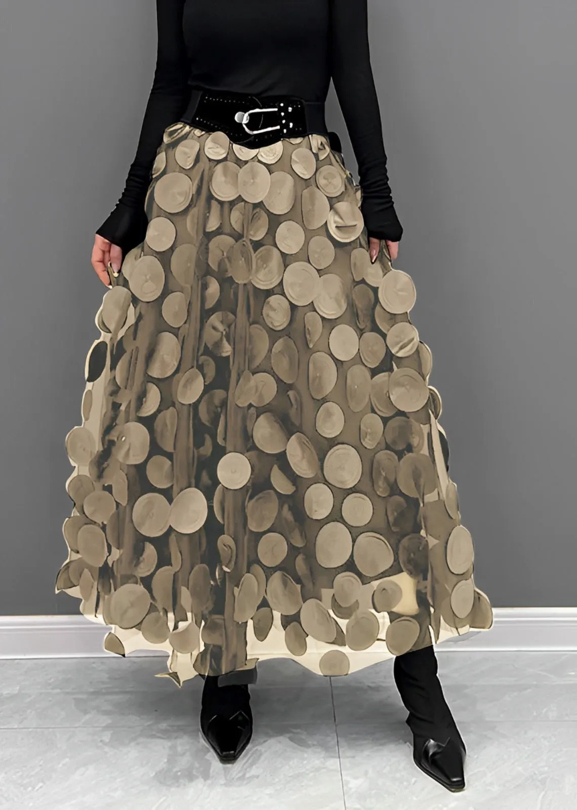 LAURA | Black Polka Dot Skirt