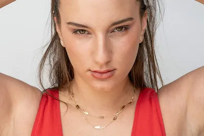 Layered Confetti Gold Necklace