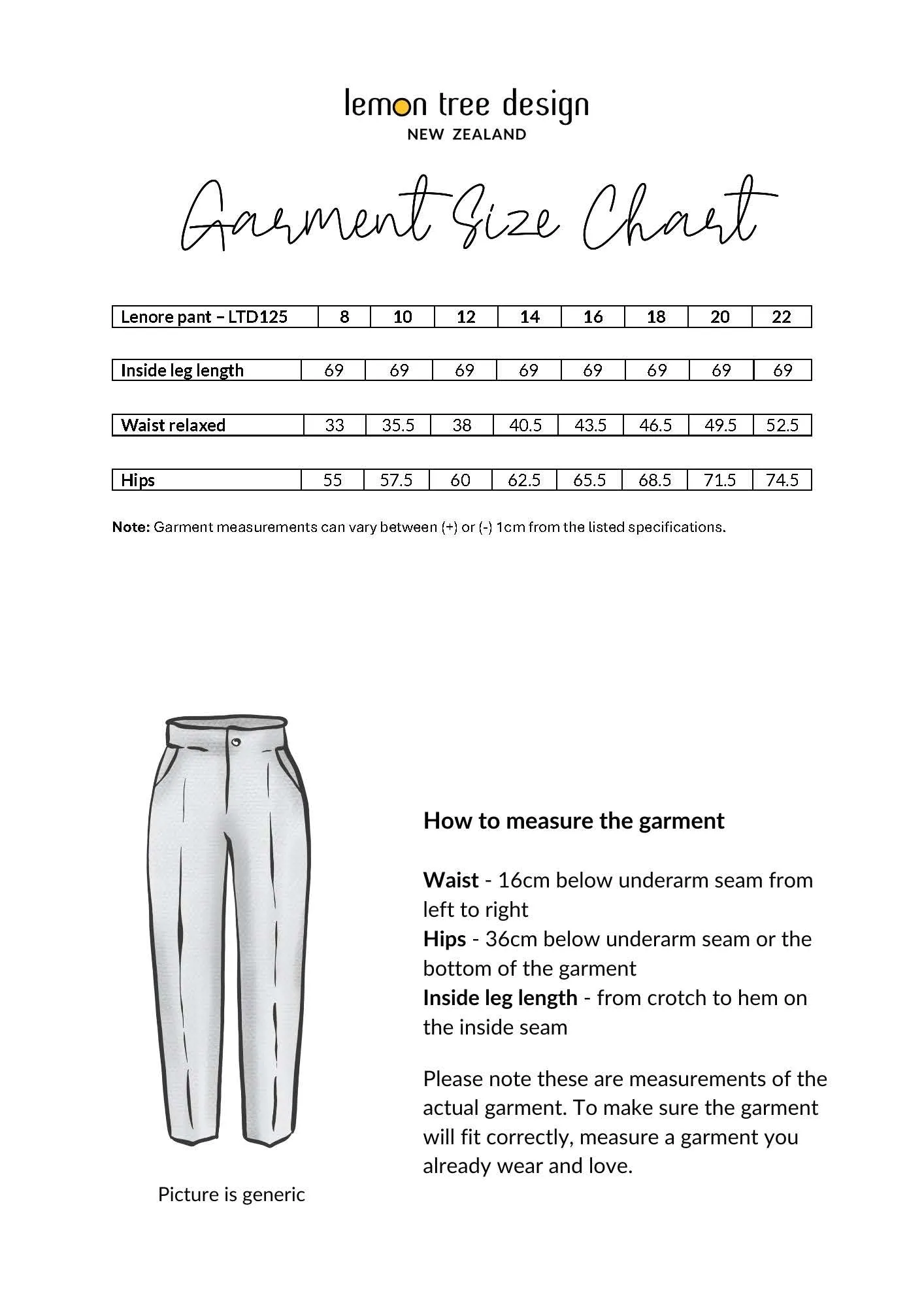 Lenore Pant Black