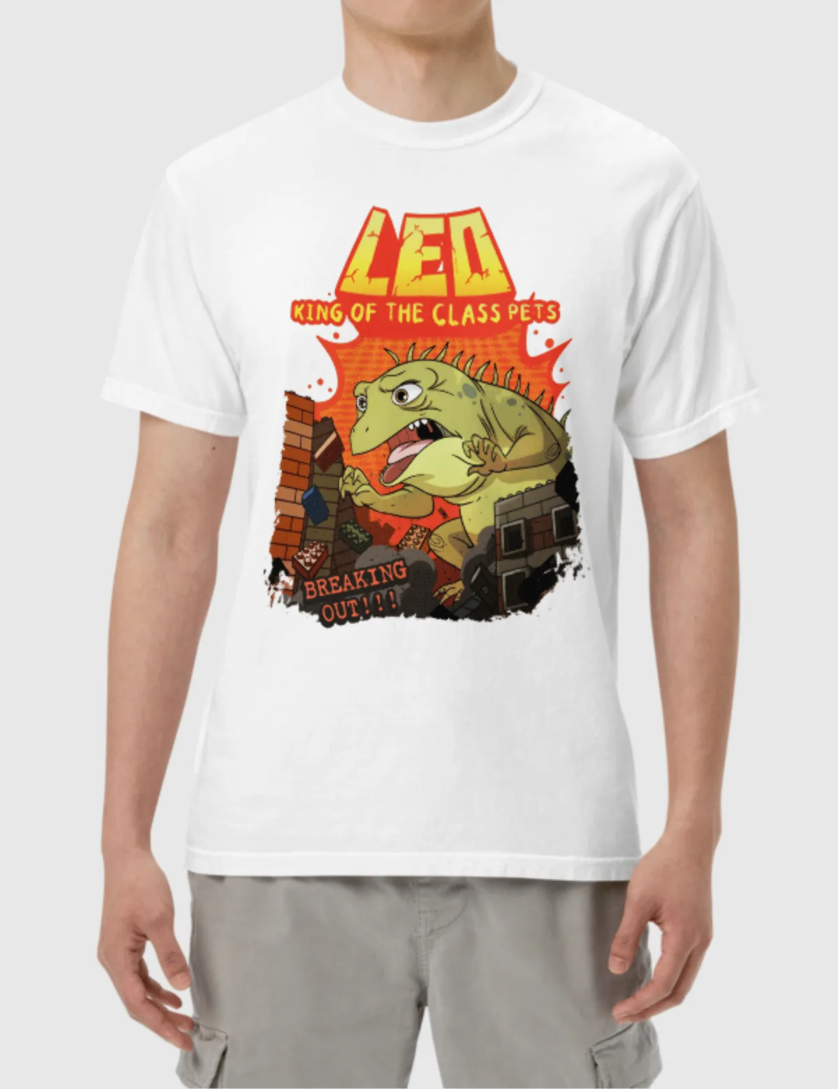 Leo Breaking Out Unisex T-Shirt [White]