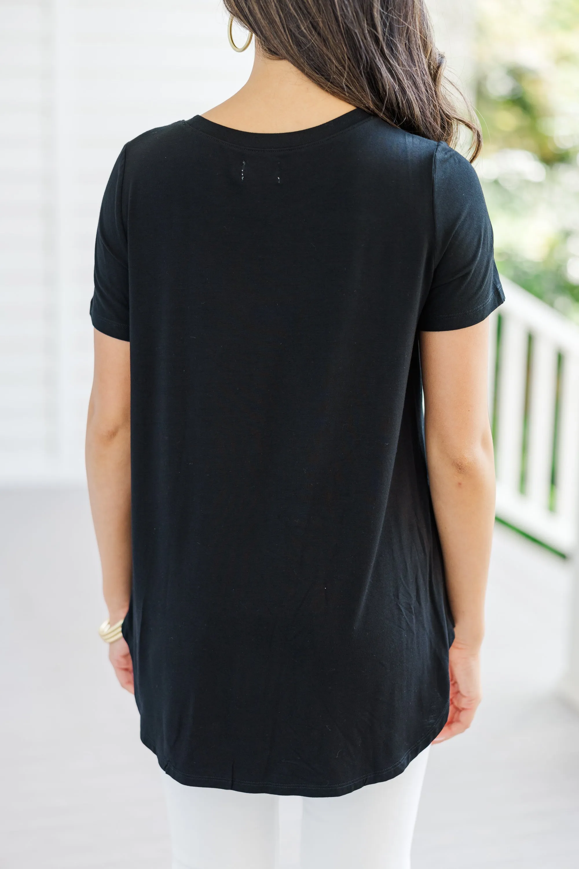 Let's Meet Later Black Top