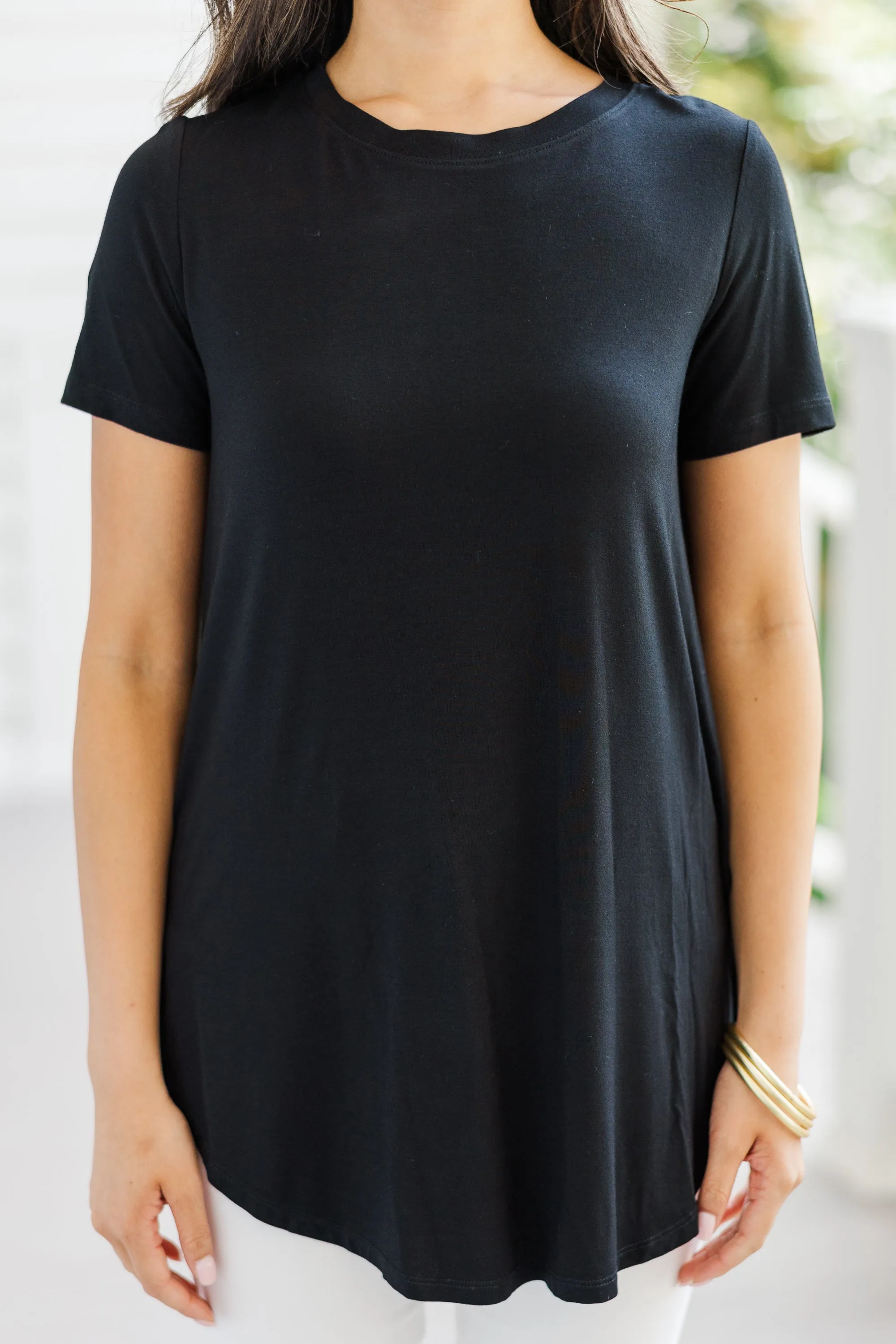 Let's Meet Later Black Top