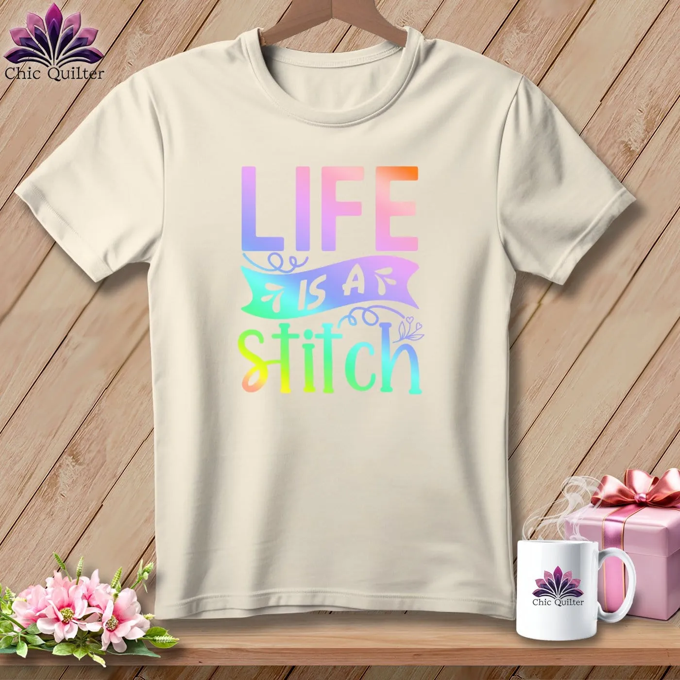 Life is a stitch ~ Relaxed Fit Tee
