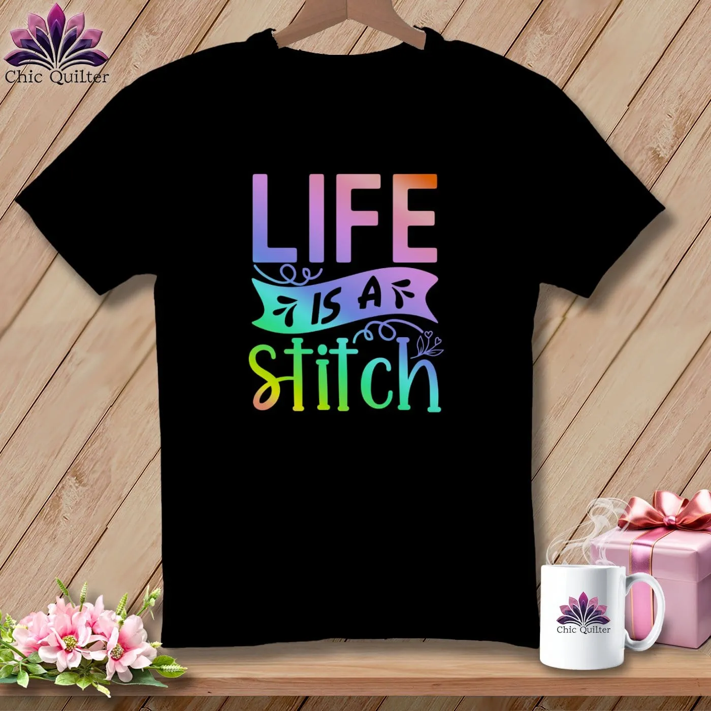 Life is a stitch ~ Relaxed Fit Tee