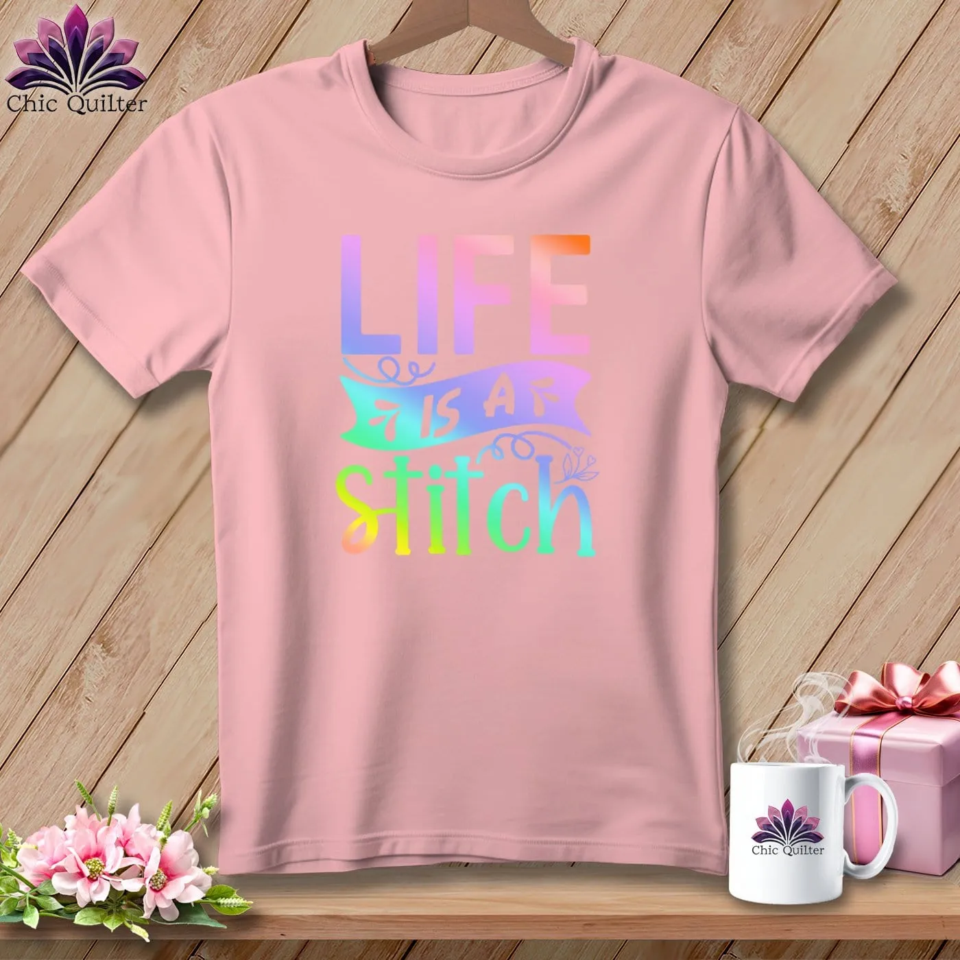 Life is a stitch ~ Relaxed Fit Tee