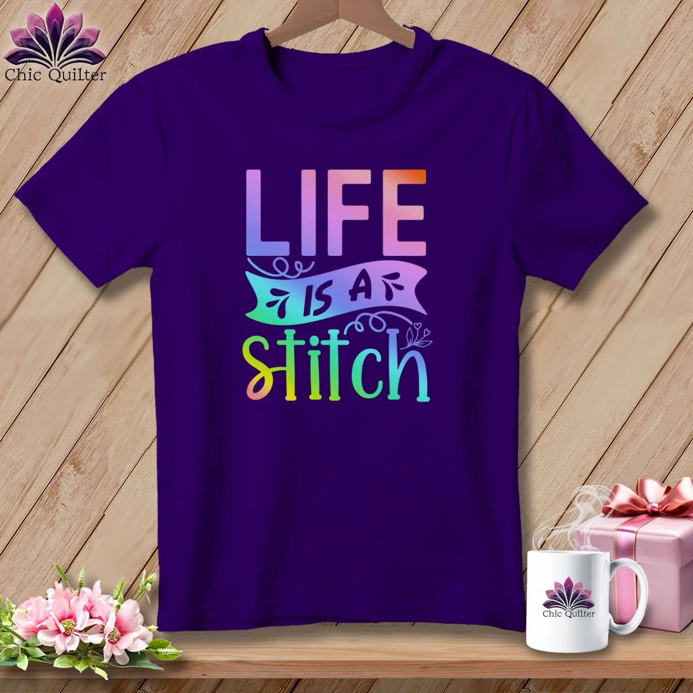 Life is a stitch ~ Relaxed Fit Tee