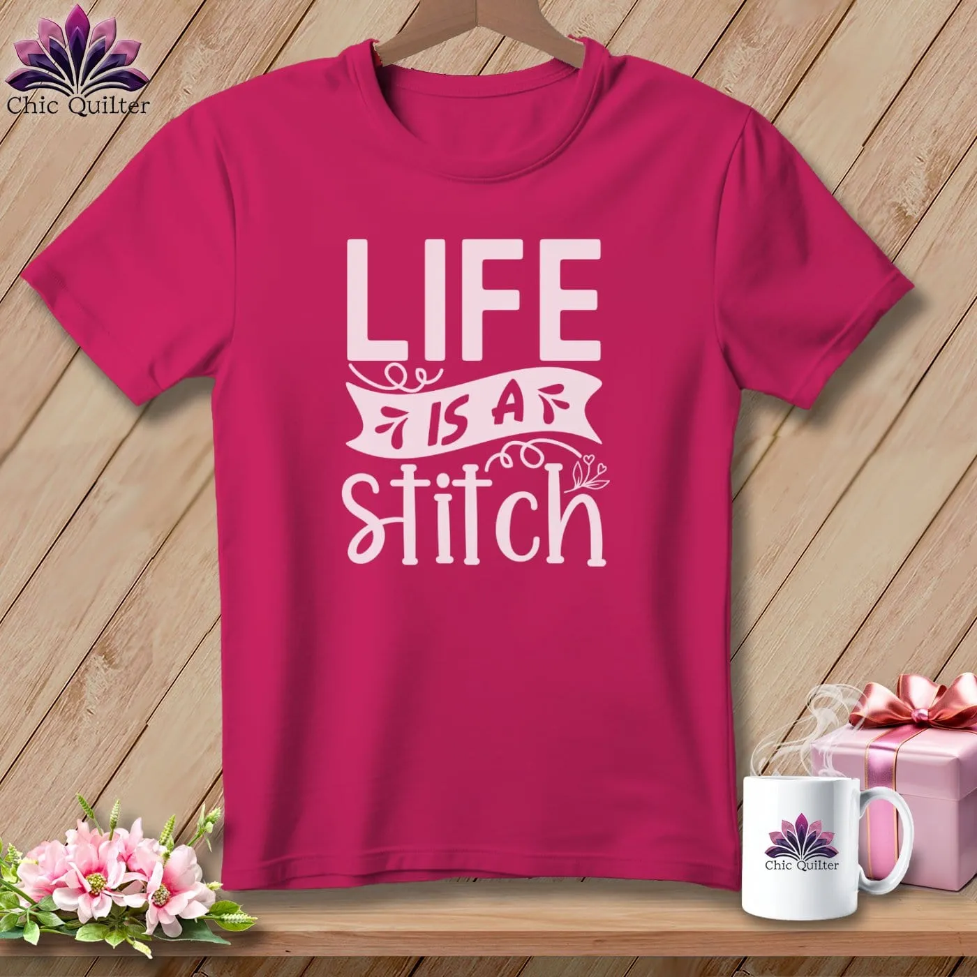 Life is a stitch ~ Relaxed Fit Tee