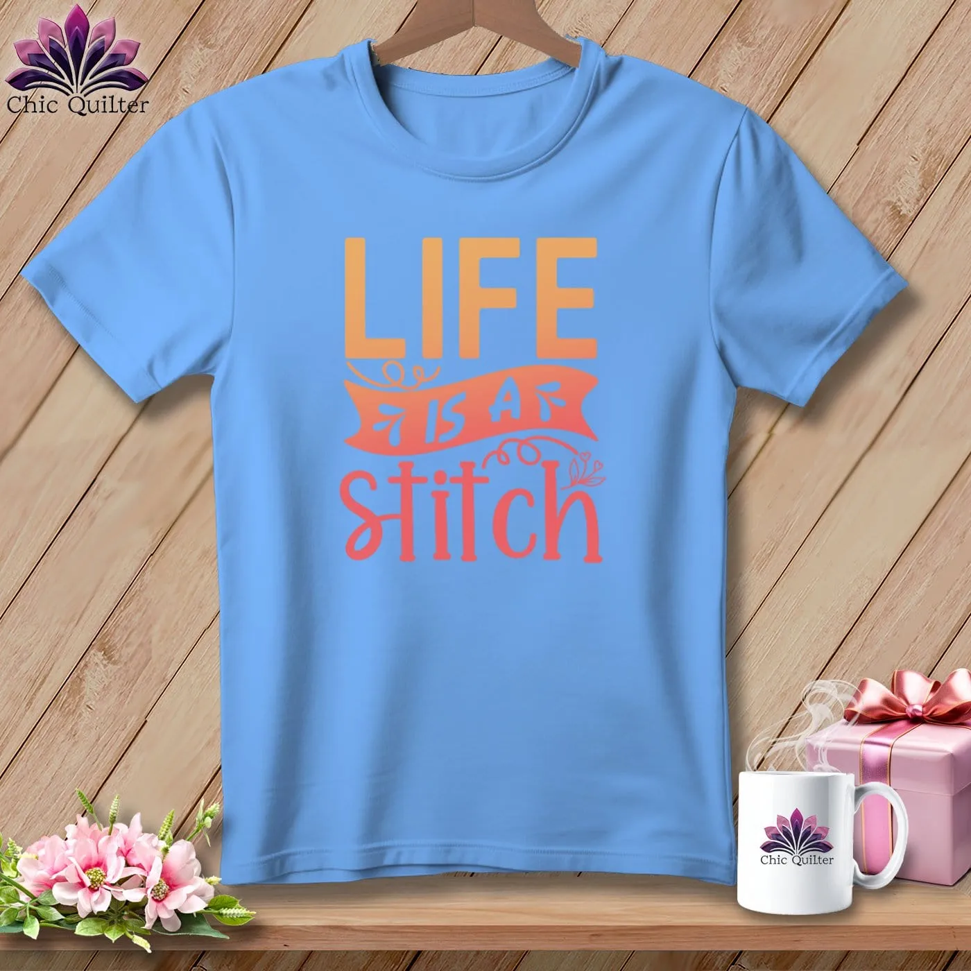 Life is a stitch ~ Relaxed Fit Tee