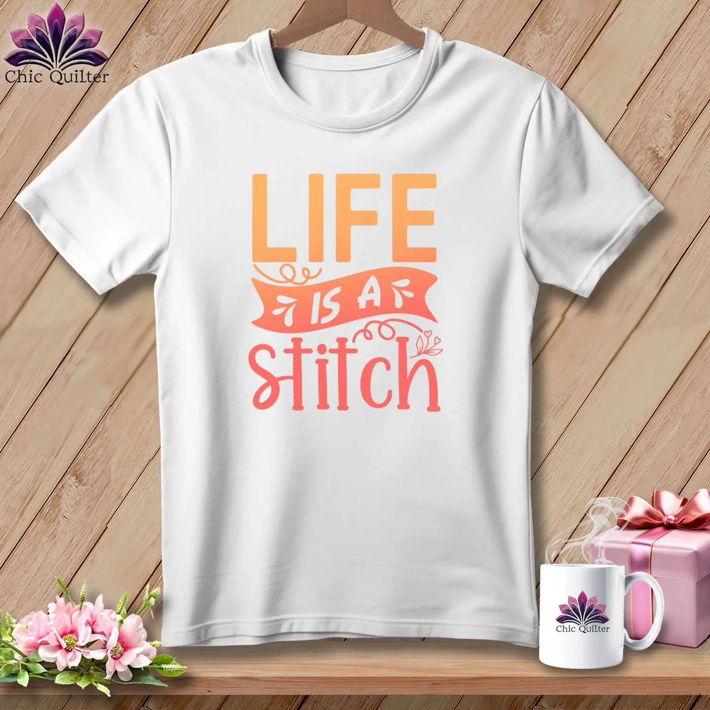 Life is a stitch ~ Relaxed Fit Tee