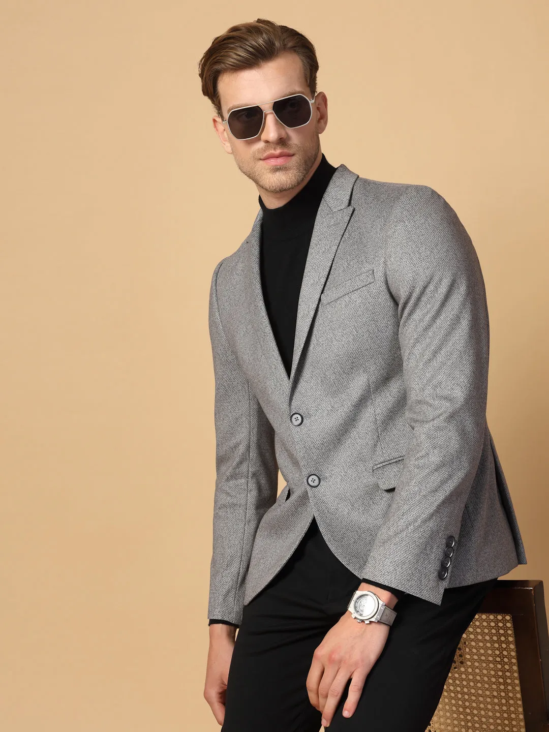 Light Grey Uncrushable Structured Jacket