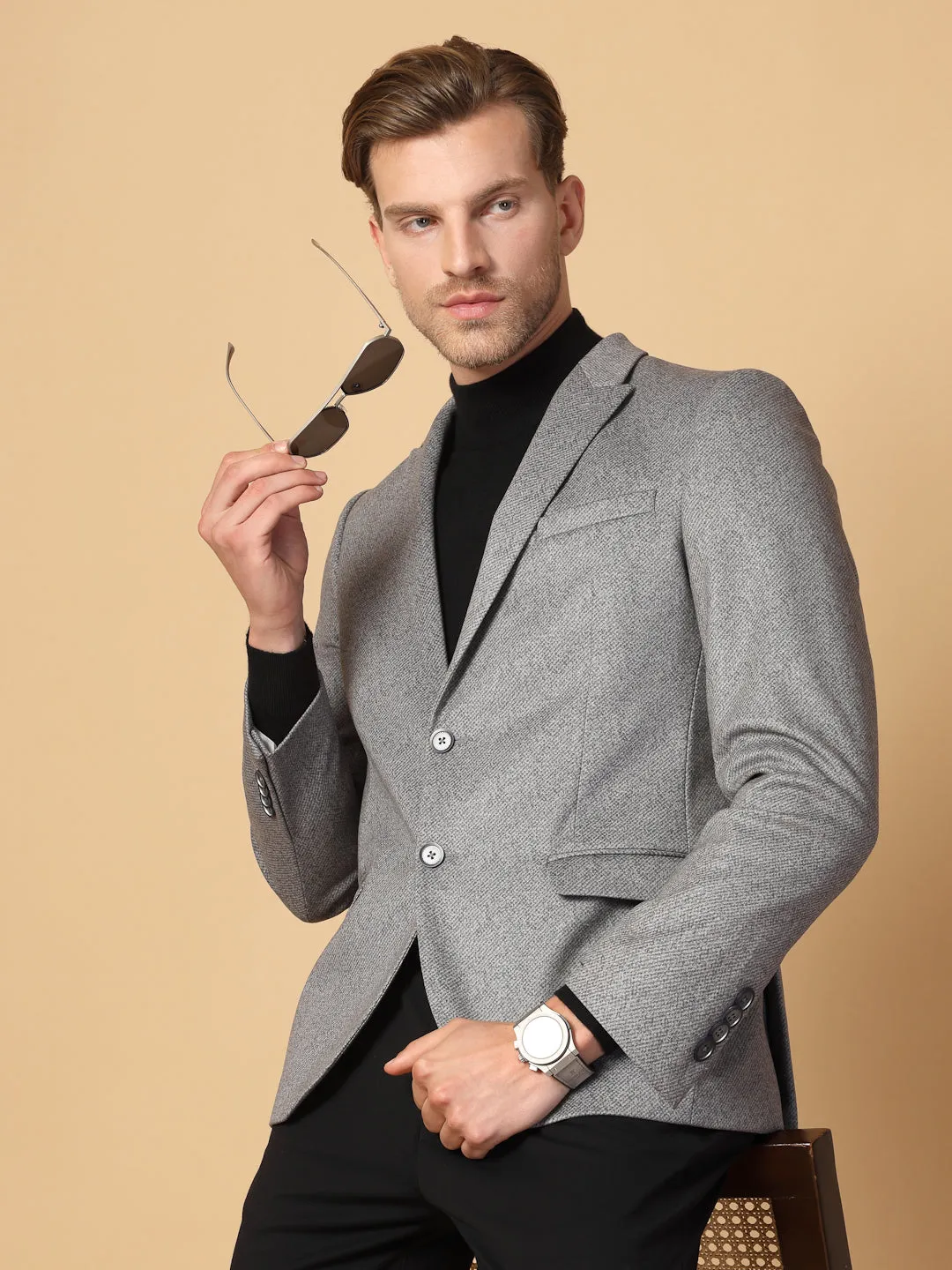 Light Grey Uncrushable Structured Jacket