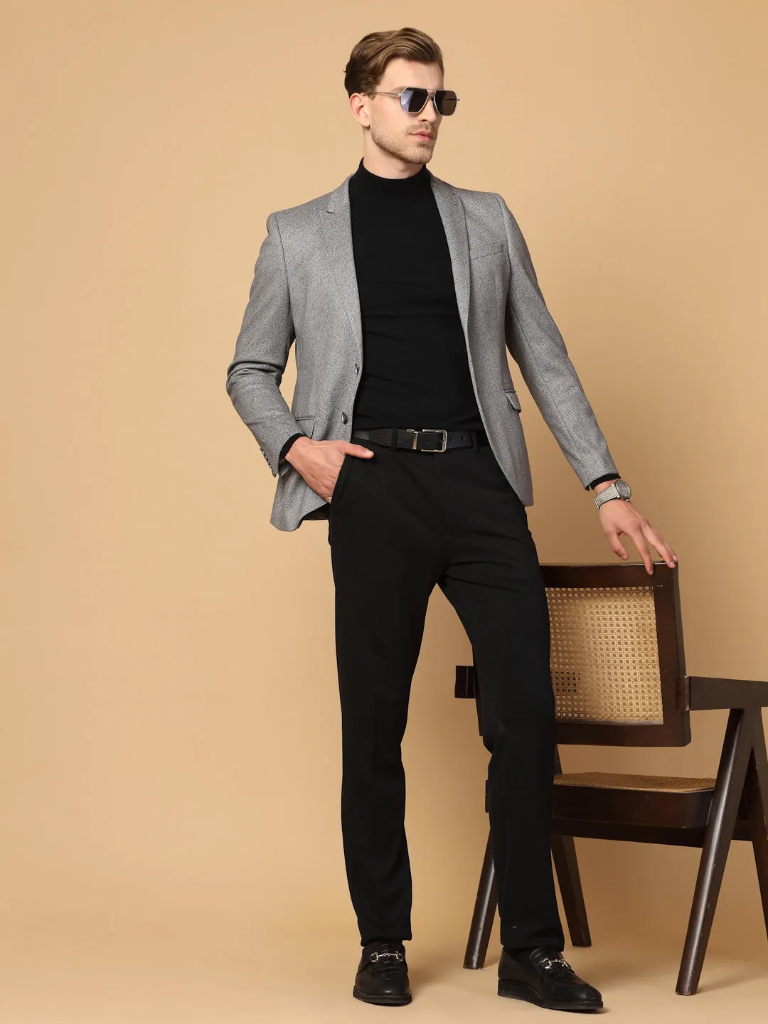 Light Grey Uncrushable Structured Jacket