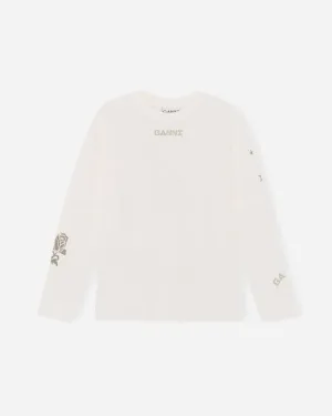 Light Jersey Layered Long Sleeve T-shirt - Vanilla Ice