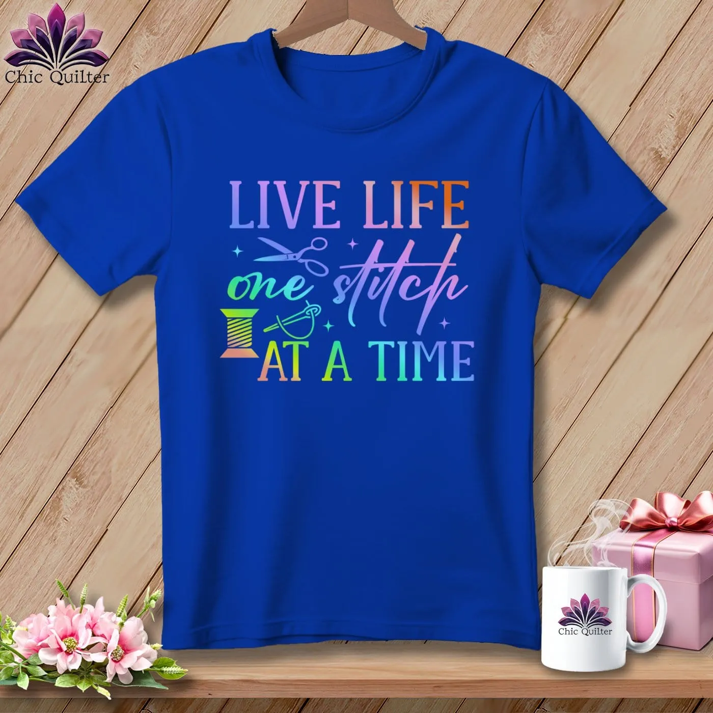 Live Life One Stitch at a Time ~ Relaxed Fit Tee