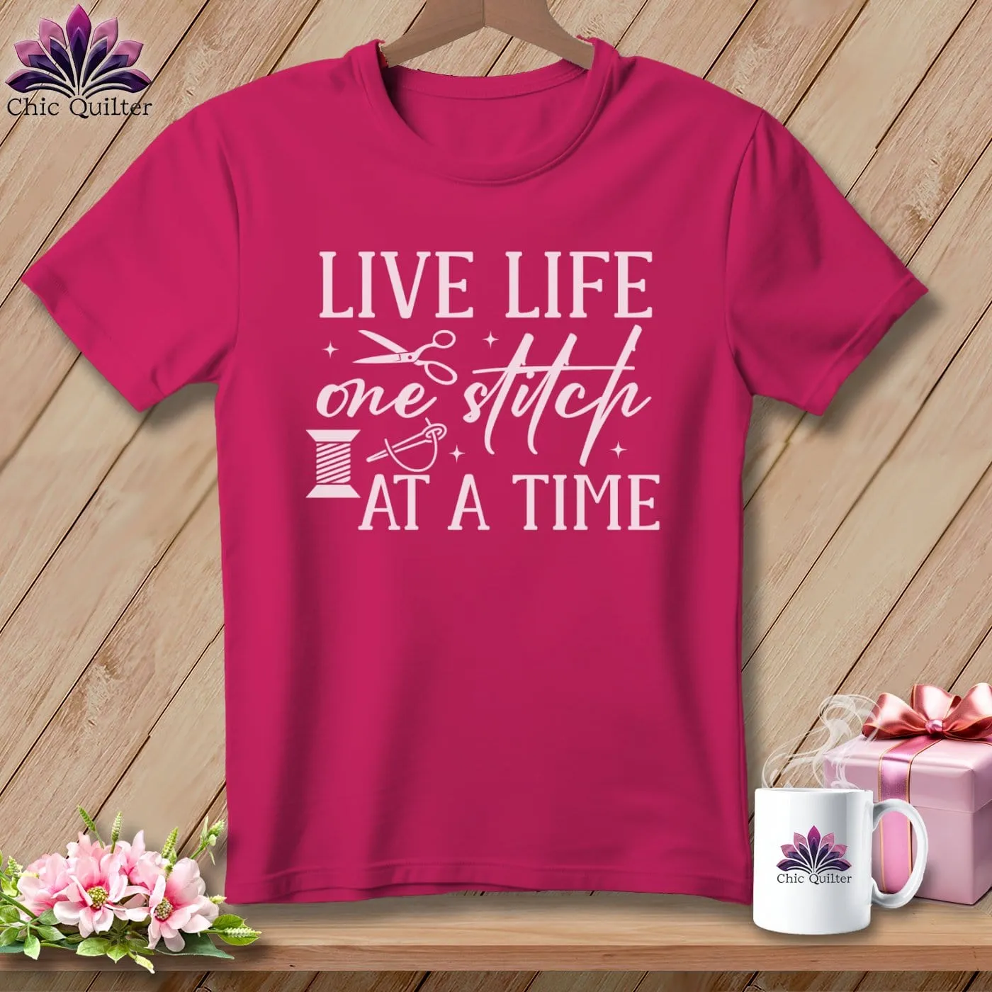 Live Life One Stitch at a Time ~ Relaxed Fit Tee