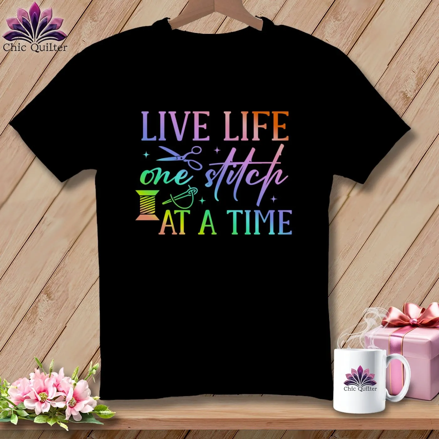 Live Life One Stitch at a Time ~ Relaxed Fit Tee