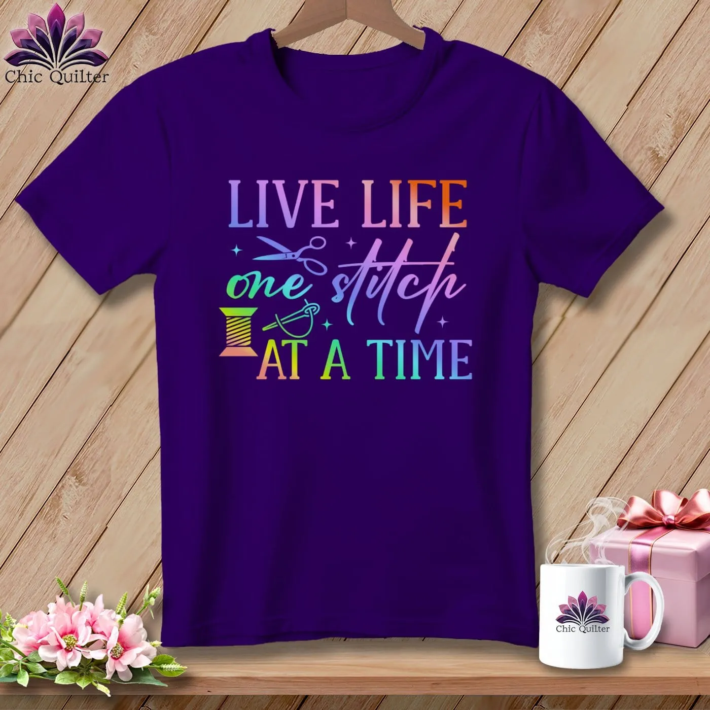 Live Life One Stitch at a Time ~ Relaxed Fit Tee