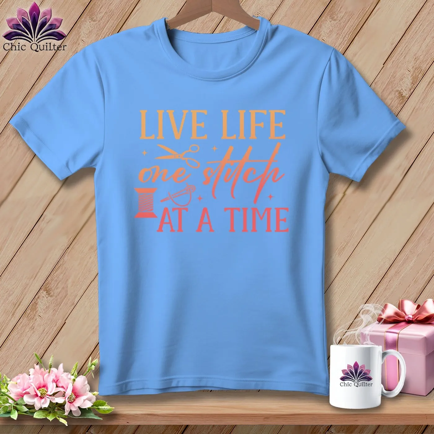 Live Life One Stitch at a Time ~ Relaxed Fit Tee