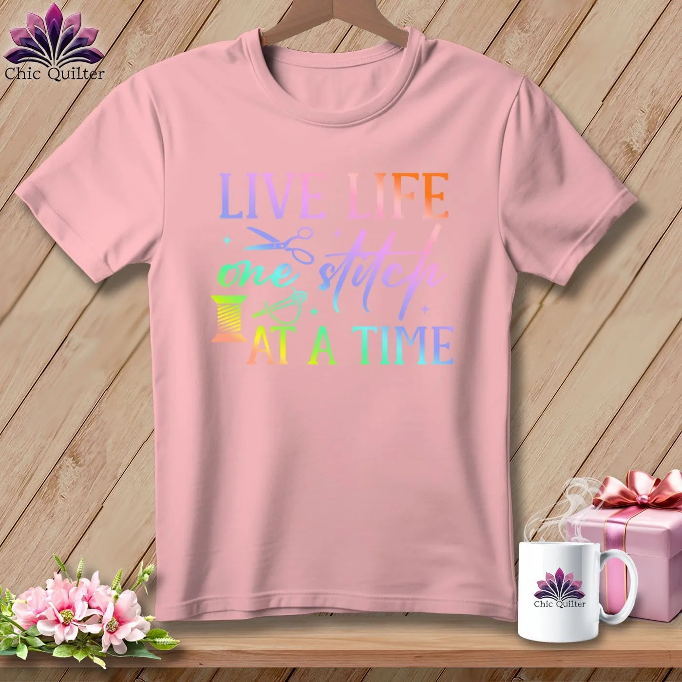 Live Life One Stitch at a Time ~ Relaxed Fit Tee