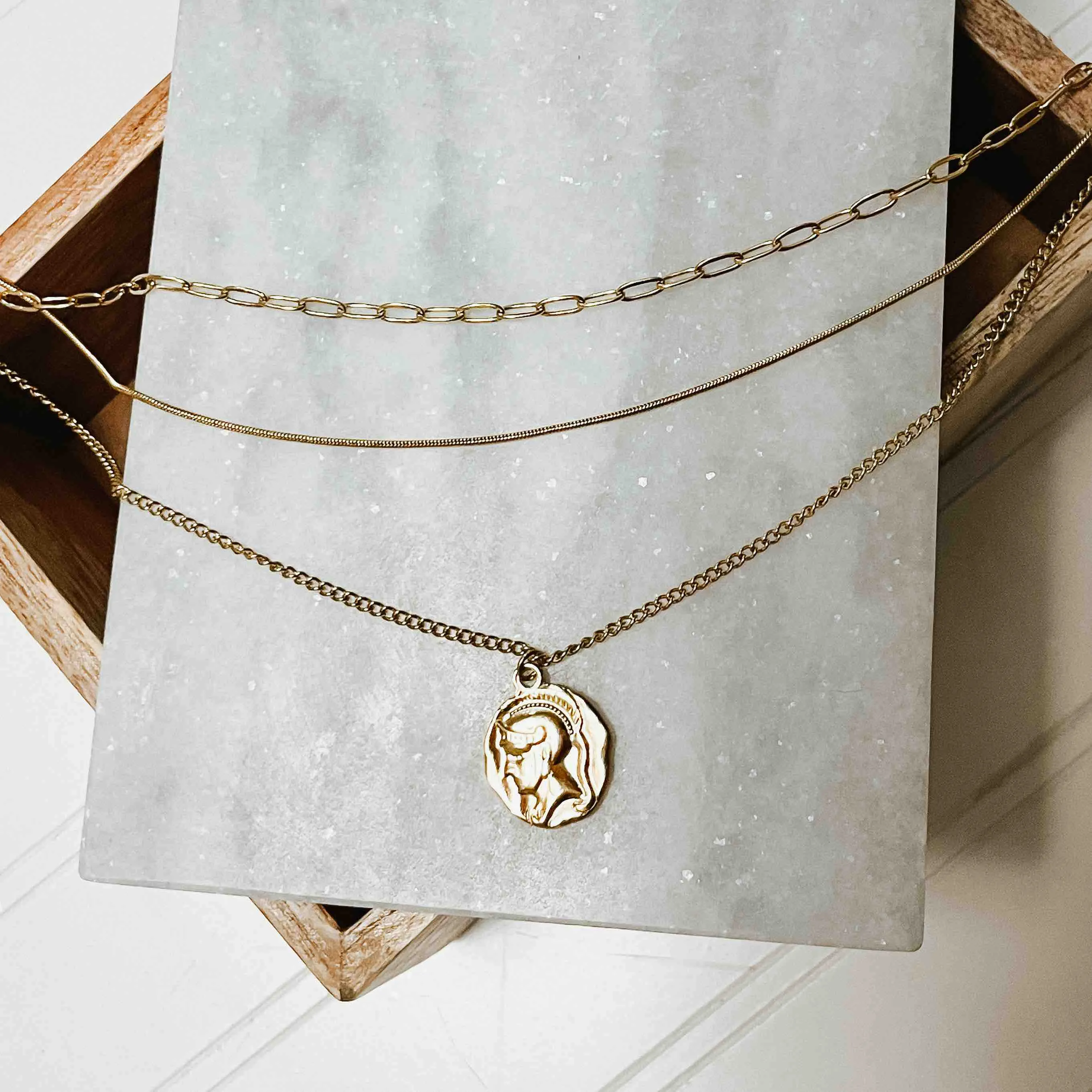 Logan Layered Pendant Necklace *WATERPROOF*