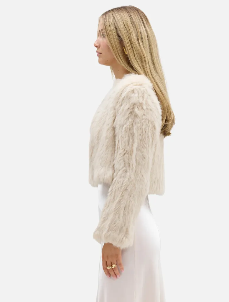Lola Crop Jacket - Oatmeal
