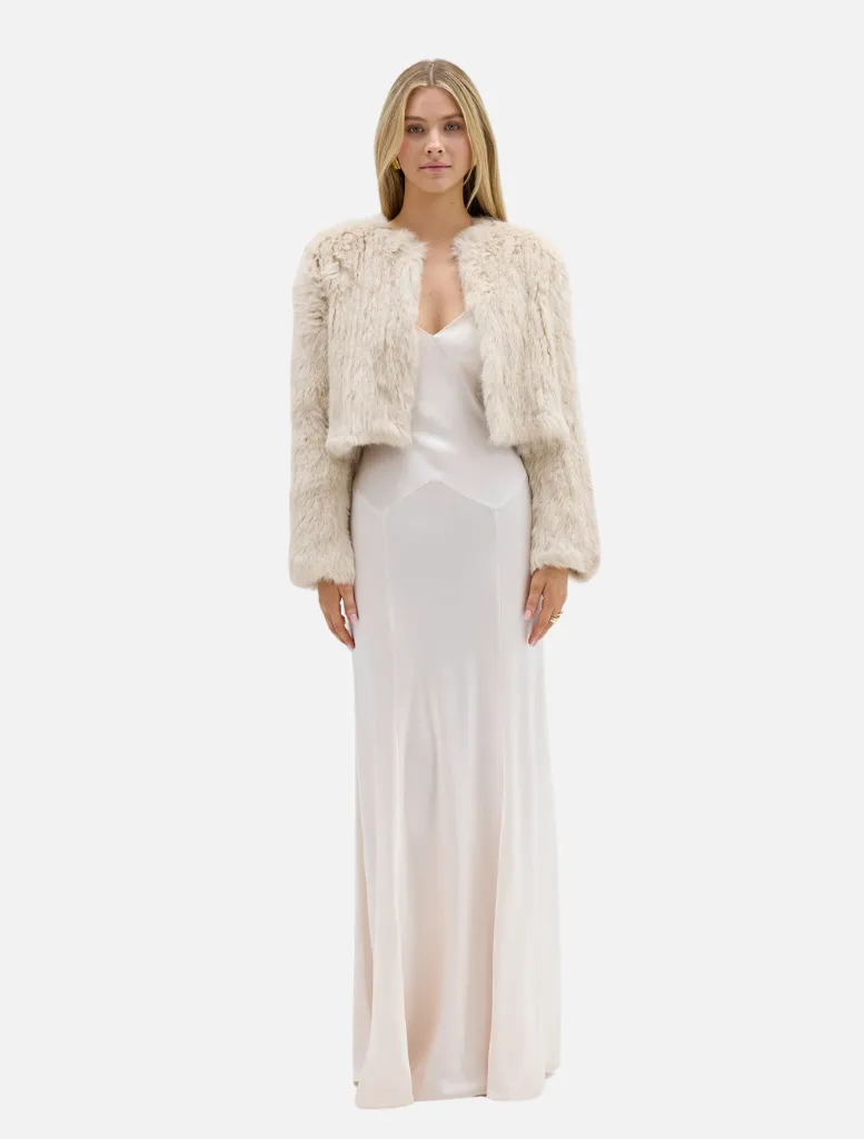 Lola Crop Jacket - Oatmeal